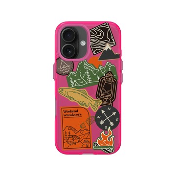 iPhone 16 Clear 粉漾桃 - Nature Explorers 自然探索指南 - 野放自我