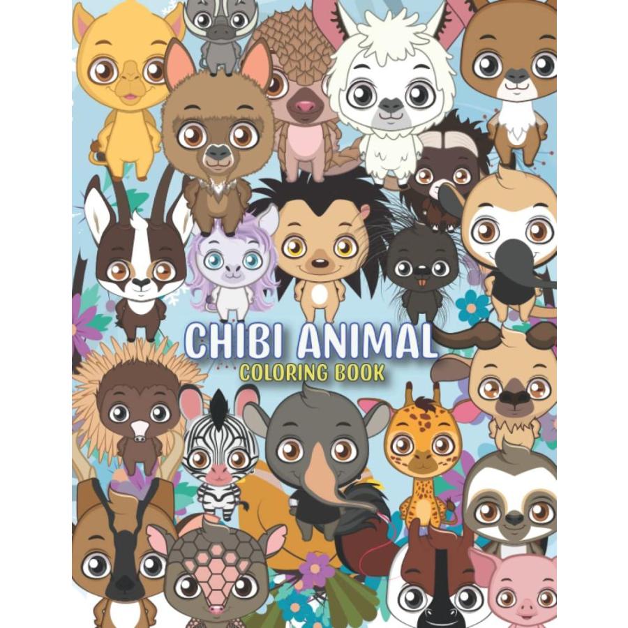 Chibi Animal Coloring Book: An Chibi Animal Coloring Book with Adorable Bab