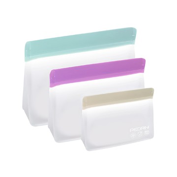 PEDRINI Fresh 密封食物袋組 可重複使用保鮮袋  1組  3個  混合