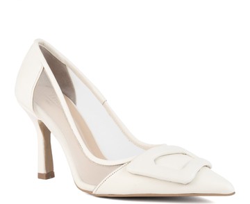 LA CONTE CREAM ELEGANT CLOSED PUMPS 米白色女款鞋子