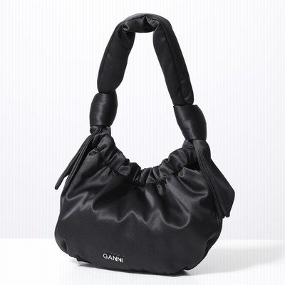 GANNI】ロゴ入り SMALL HOBO BAG/ 各色