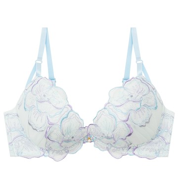 FLORA LOVELY 雪月花 B~F罩杯成套日本內衣-藍色