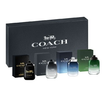 COACH 男款迷你香氛組 時尚都會/時尚經典/時尚藍調/時尚曜黑 淡香水/淡香精 4.5ml x 4 小香