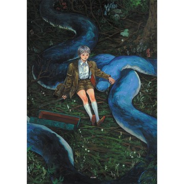 沼澤的表演|諾瑪 |韓國插畫藝術海報A4 |水彩