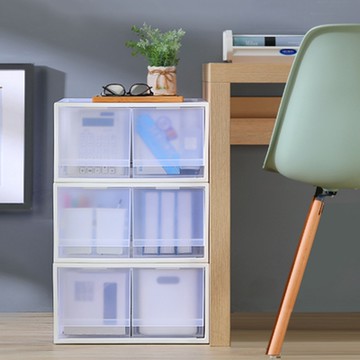 KEYWAY 聯府 寬40cm FINE雙抽屜整理箱30L-3入