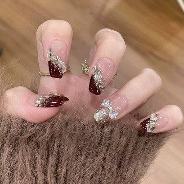 🎀台灣出貨🎀手工純手工貓眼穿戴蝴蝶結爆閃秋冬辣妹豹紋氣質高級ins顯白美甲