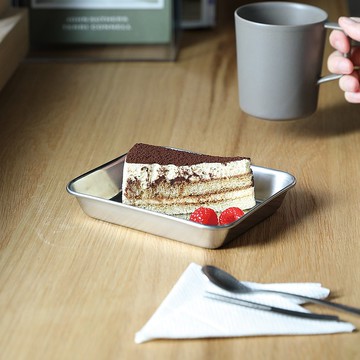 日本霜山 日製304不鏽鋼長形抗菌托盤-XS-3入