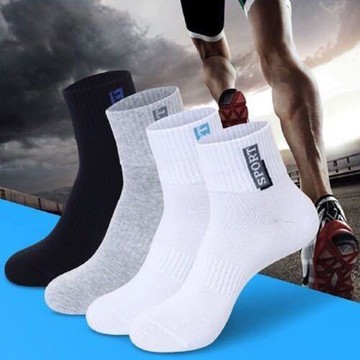 男士中筒滌棉襪子春秋季吸汗防臭運動跑步長襪商務休閑學生籃球短