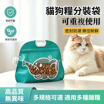 安心入手🔍貓糧儲糧袋  狗糧收納袋 寵物儲糧袋 寵物糧食保鮮袋 食物防潮袋 糧食分裝袋 大口徑真空便攜收納貓狗旅遊必備