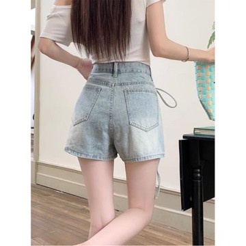 大碼復古時尚牛仔褲夏季女胖MM顯瘦闊腿短褲子夏季防走光a字裙褲