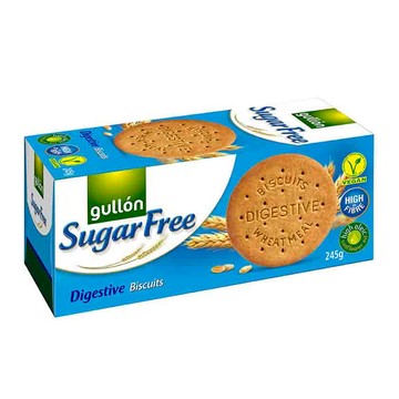 gullon 穀優 無糖全麥消化餅  純素高纖餅乾  245g  1盒