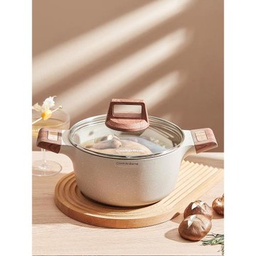 出口外貿德國麥飯石小湯鍋家用燃煤氣食品級電磁爐通用蒸煮大燉鍋