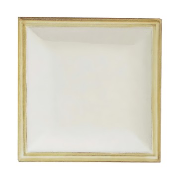 佐和陶瓷 治光 正角皿 日本製  S(12.5 x 1.5cm)  白練消光  1個