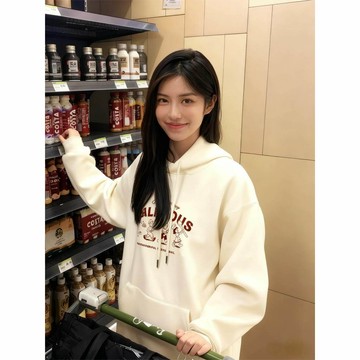 美式学生帽T 卡通印花顯瘦 小個子 女生上衣 連帽衛衣女 韓系 抗皺  銀狐絨帽T 连帽重磅帽T 刷毛帽T 多色大尺碼