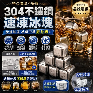 ✨隔日到貨 可重複使用冰塊✨304不鏽鋼冰塊 冰石 威士忌冰塊 不融化冰塊 冰酒石 冰鎮冰塊 飲料降溫神 環保冰塊 冰球