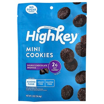 HighKey, 小餅乾，雙重巧克力蛋糕，2 盎司（56.6 克）