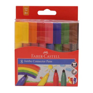 FABER-CASTELL輝柏 JUMBO連接筆8色 /盒 66-2000-08