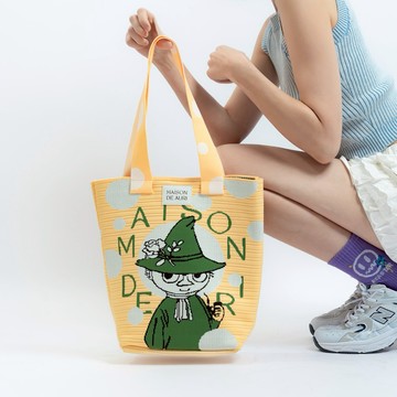 【快速出貨】泰國 SAC Moomin: Snufkin 阿金  厚針織 法式包