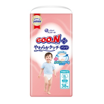 GOO.N 紙尿布境內版柔觸肌系列-褲型XL 38片