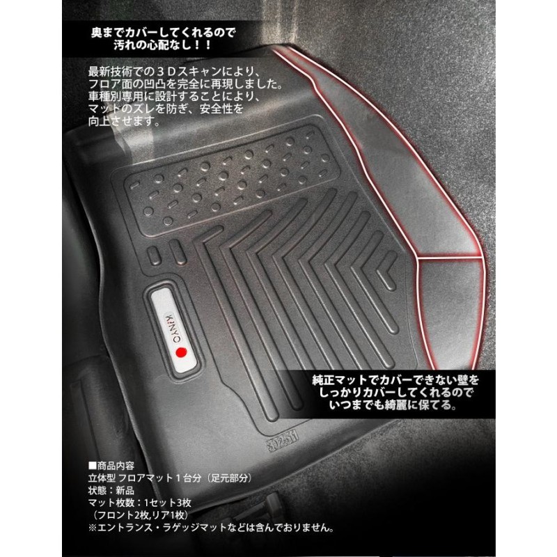 立体マット 新型 ジムニー ジムニーシエラ ラバータイプ 1台分 JB64W