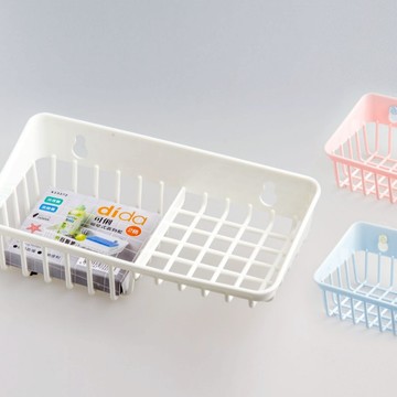 【UDiLiFE】 生活大師 可俐 吸壁式雙格置物籃 (隨機出貨) 浴室吸盤置物架 吸盤紙巾收納盒 多功能吸盤收納架