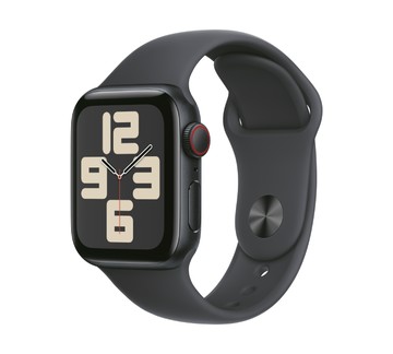 Apple Watch SE 2024 LTE 44mm 午夜色鋁金屬-午夜色運動型錶帶-M/L【限量優惠】