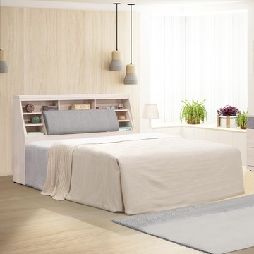 【Homelike】喜家居雙人5尺收納床台組(雪松色)(2233)