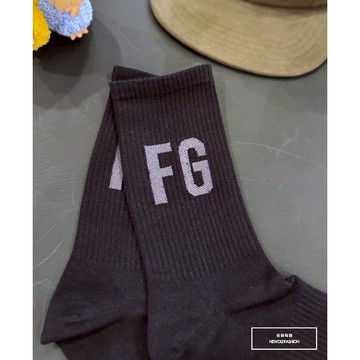 『老爺有喜』重磅FG英字高筒襪-黑