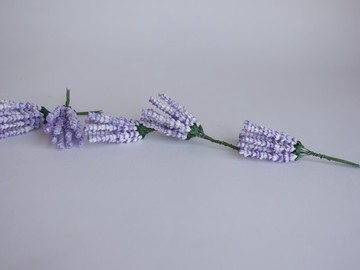紙花，50 件，DIY 用品尺寸 0.5x5 厘米。薰衣草，紫色的顏色。