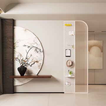 洞洞板屏風隔斷入門玄關收納定制可DIY置物架現代藝術衣櫃側板J-110公司貨