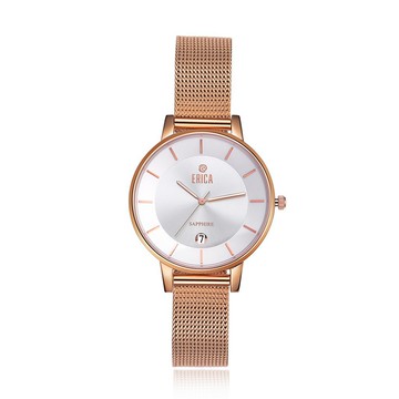 ERICA 米蘭不鏽鋼腕錶-玫瑰金(ER-18-GLW)