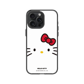 iPhone 15 Pro Max Clear 酷墨灰 - 三麗鷗-Hello Kitty - 大臉Hello Kitty