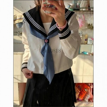 ✨可開發票#三角巾jk領巾水手服日係製服學院風手打 純色大領結環扣小物蝴蝶#免運費