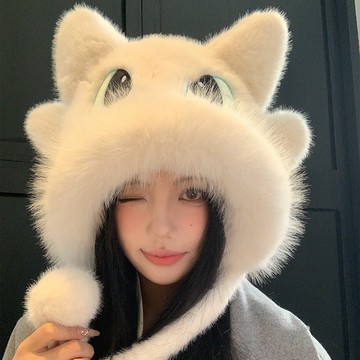 【台灣出貨】馴龍高手 小黑 無牙仔帽子 創意頭帽 秋冬可愛頭套 女奇妙之旅 情侶拍照必備 創意頭套 可愛禮物