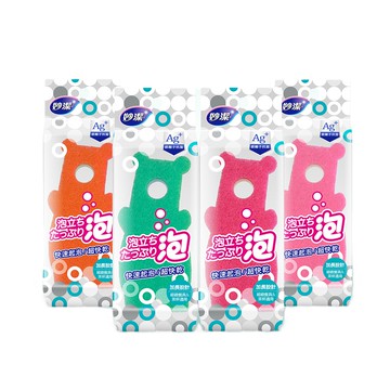 【蝦皮直營】妙潔萌呆熊三層細緻海綿菜瓜布 0元加購價