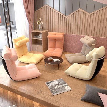 懶人沙發 懶人沙發榻榻米臥室可愛女生床上靠背椅子【快速出貨好康八折】