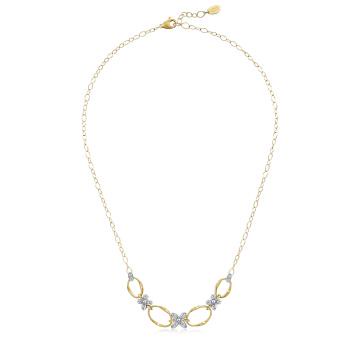 Marco Bicego 「Marrakech Onde」18K黃白分色黃金鑽石項鍊