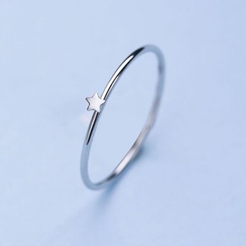 925純銀戒指開口戒-日韓時尚簡約星星女飾品73qm8【獨家進口】【米蘭精品】