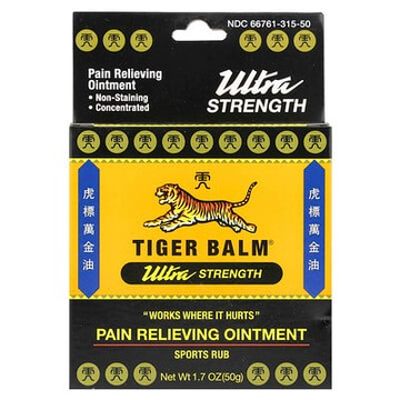 Tiger Balm, 止痛膏，加強型，1.7 盎司（50 克）