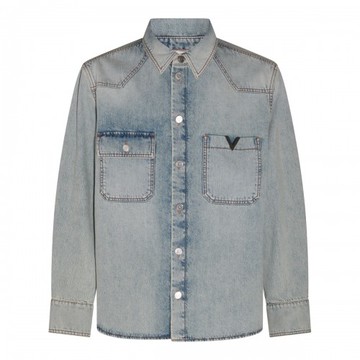 Valentino Garavani - Light Blue Cotton Denim Shirt 48