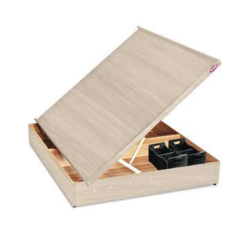 ASSARI-收納側掀床架-單人3尺雪松