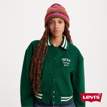 Levis 男女同款 毛帽  / 羊毛添加 / 刺繡Logo 桃紅咖啡