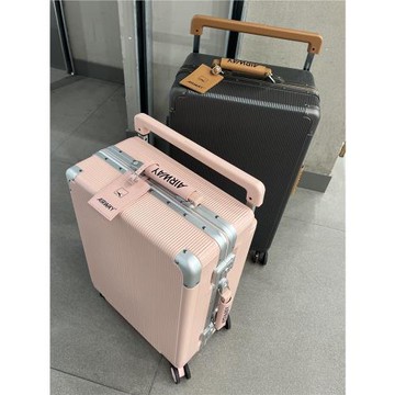 日本鋁框款行李箱女20寸登機箱靜音萬向輪寬拉桿箱男PC旅行箱子28