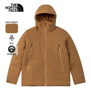 【雙11限定】男款棕色DryVent防水透氣連帽羽絨外套｜83UM173 600蓬鬆度
