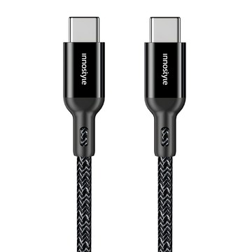innostyle PowerFlex Type-C-Type-C 快充傳輸編織線  黑色  1.5m  1條