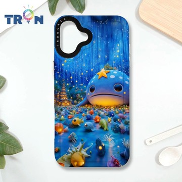 TRON IPHONE 16 PLUS 奇幻大鯨魚 MAGSAFE 磁吸 防摔 太空殼 透白 手機殼