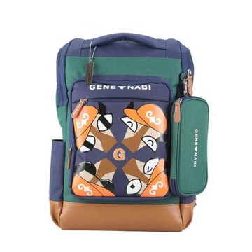 吉尼拉比男童潮牌時尚雙肩背包幼兒小學生減負護脊書包5004小款