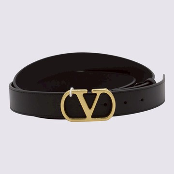 Valentino Garavani Black Leather Belt