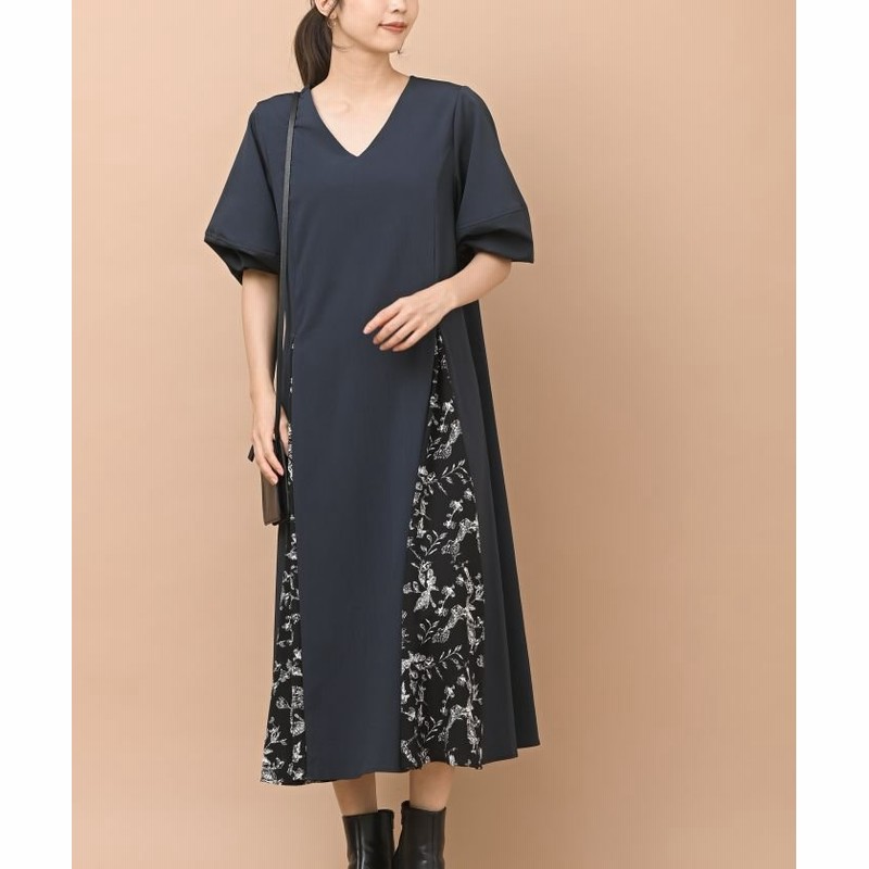 アールピーエス バルーンスリーブスリットワンピース レディース ネイビー フリー Rps 通販 Lineポイント最大1 0 Get Lineショッピング