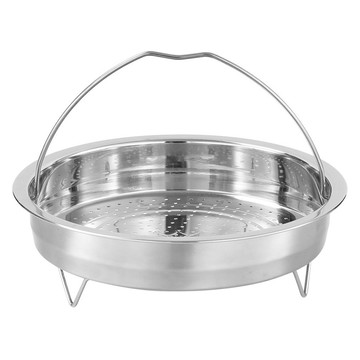 Kyhome 多用蒸盤架/家用隔水加熱架/帶提手蒸籃/蒸菜盤  1個  22cm